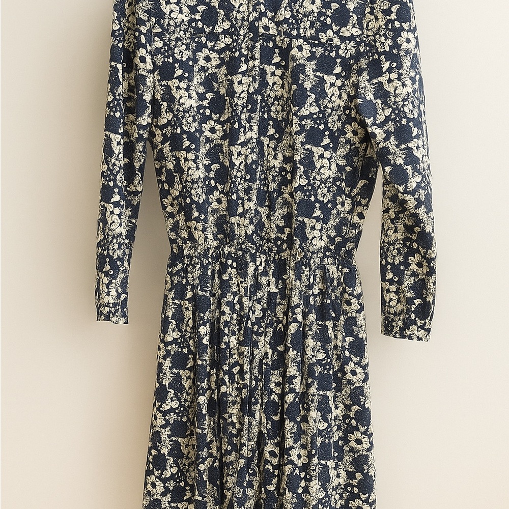 Paul & Joe Navy and Cream Floral Long Sleeve Dress